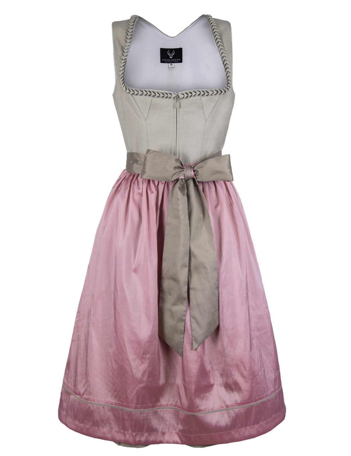 Traditionelles Dirndl midi mit zwei Schürzen