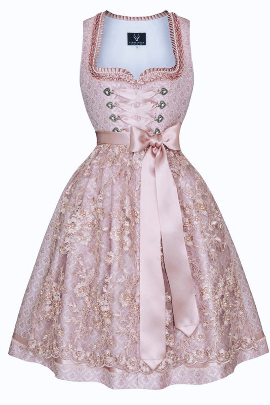 Festliches Dirndl im modernen Stil in Rosa
